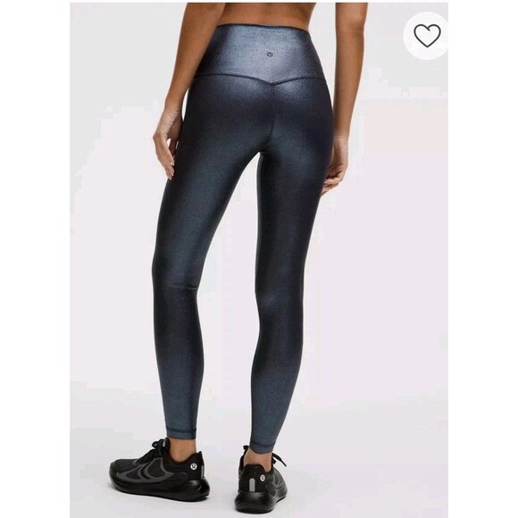 NWT Lululemon Align Rib Pant 28” Shine RARN shiny Blue Leggings Size 6 MSRP $128 - Picture 2 of 11